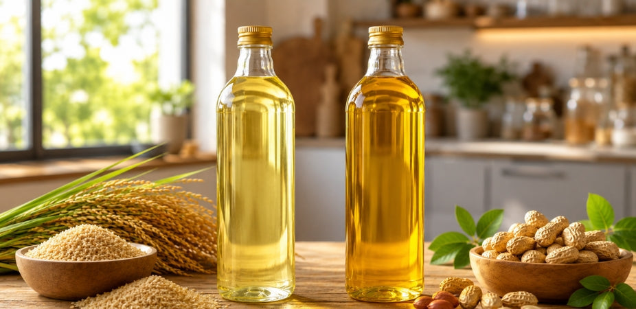 Rice Bran Oil vs Groundnut Oil: Which Is the Healthier Kitchen Choice?