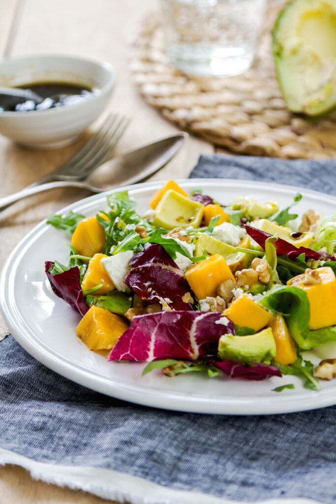 Avocado Mango and Walnut Salad with #RRO Fetta