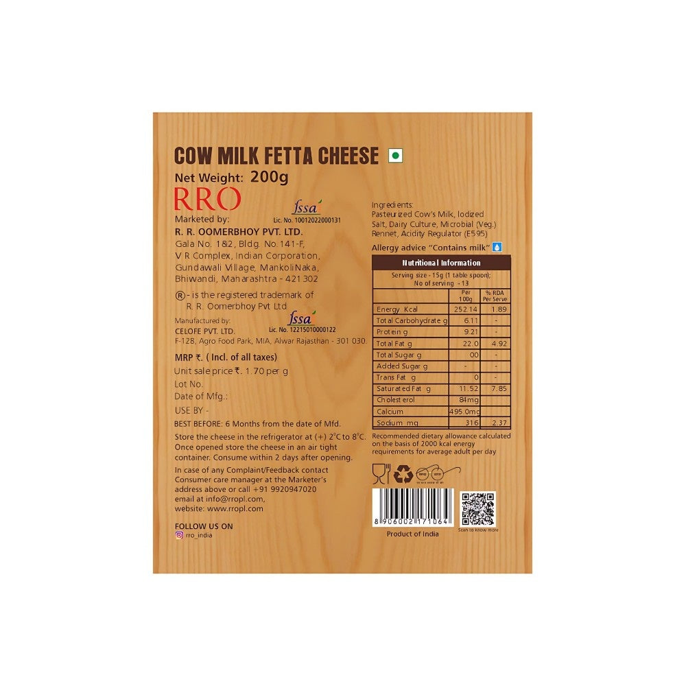 Cow Milk Fetta