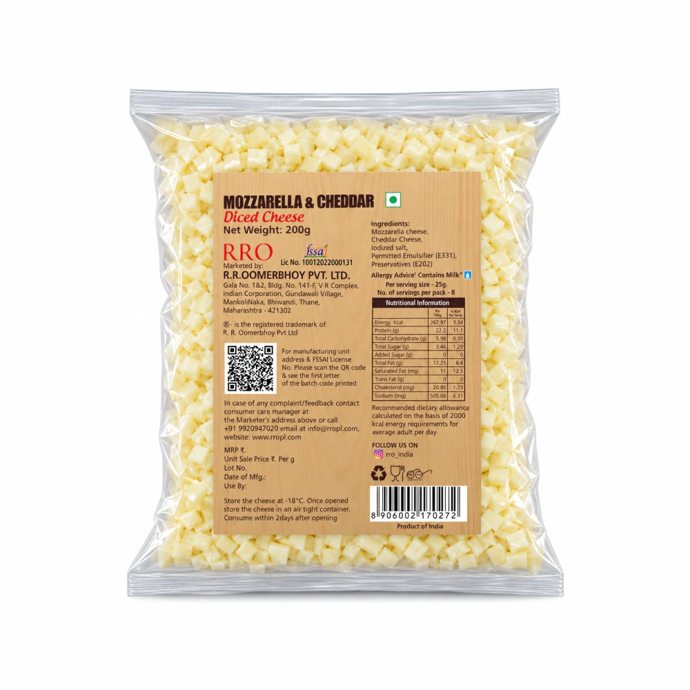 Mozzarella & Cheddar Diced Cheese