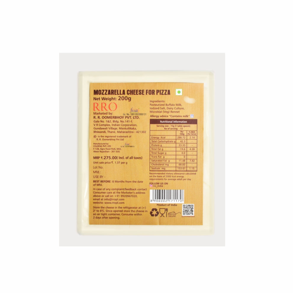 Mozzarella Cheese for Pizza