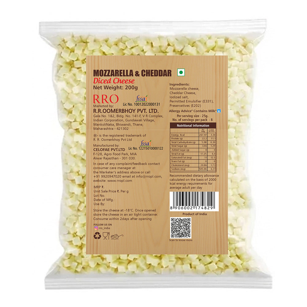 Mozzarella Diced Cheese